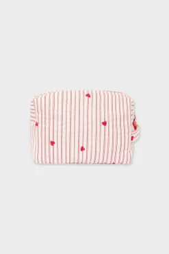 ETAM Accesorios|Neceser con estampado de corazones y algodón IMP FD BLANCO