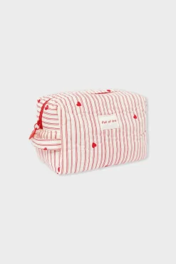 ETAM Accesorios|Neceser con estampado de corazones y algodón IMP FD BLANCO