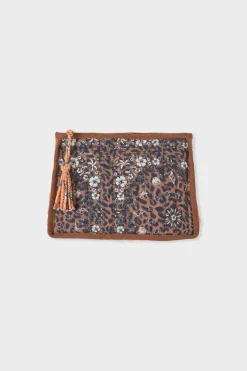 ETAM Accesorios|Neceser estampado de algodón ESTAMPADO FONDO MARRÓN
