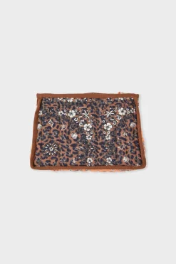 ETAM Accesorios|Neceser estampado de algodón ESTAMPADO FONDO MARR&Oacute;N