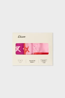 ETAM Braguita|Packs De Braguitas|Pack de 3 braguitas de algodón FUCSIA