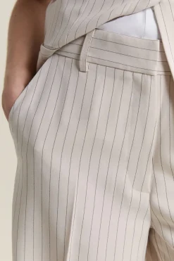 ETAM Corte Ancho|Pantalones|Pantalón a rayas IMP FD crudo