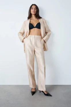 ETAM Corte Recto|Pantalones|Pantalón ancho ORO