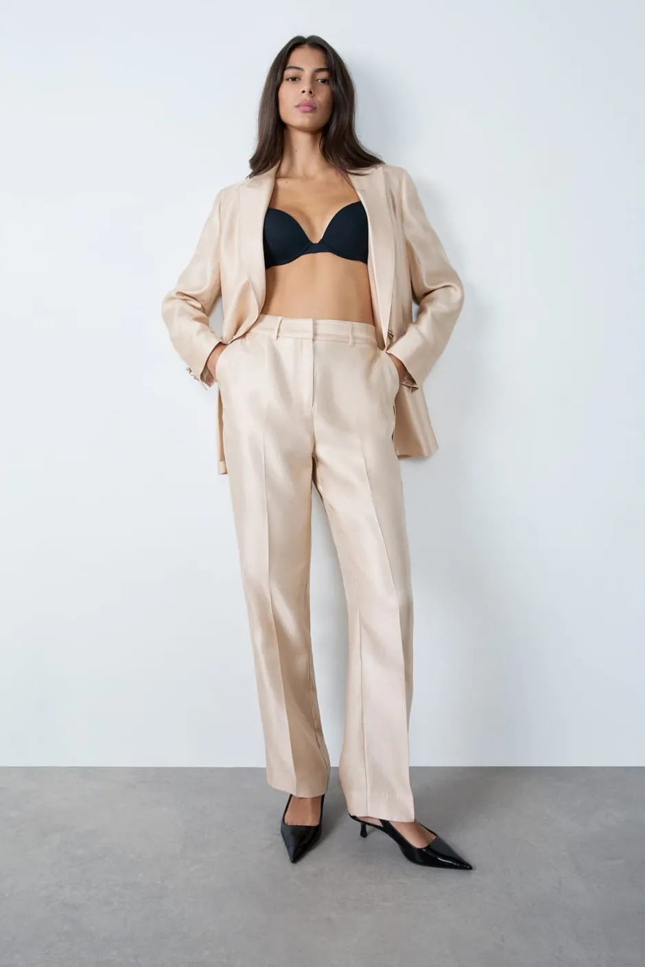 ETAM Corte Recto|Pantalones|Pantalón ancho ORO