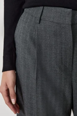 ETAM Corte Ancho|Pantalones|Pantalón ancho de rayas tenis GRIS