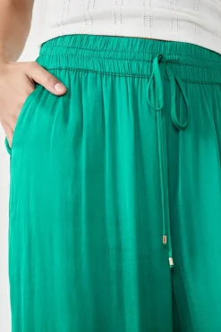 ETAM Partes De Abajo De Pijama|Pantalón ancho de satén ESMERALDA