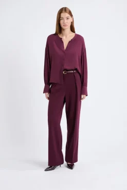 ETAM Corte Ancho|Pantalones|Pantalón ancho recto MORADO