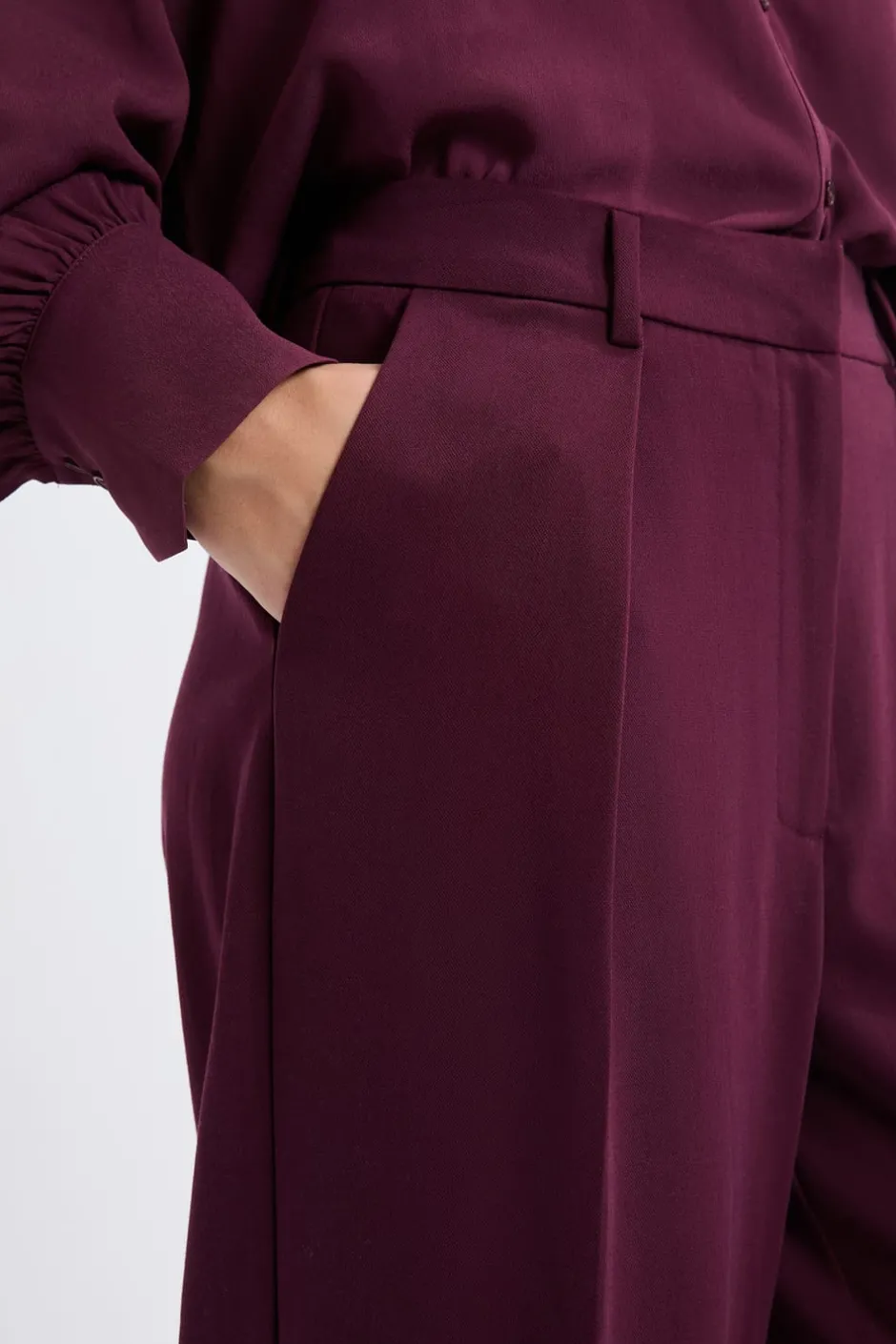 ETAM Corte Ancho|Pantalones|Pantalón ancho recto MORADO