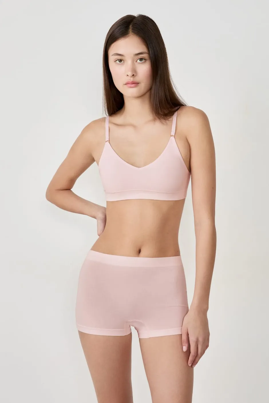 ETAM Culotte|Pantalón corto boyleg de algodón ROSA CARAMELO
