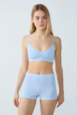 ETAM Culotte|Pantalón corto de algodón para un confort óptimo AZUL CIELO