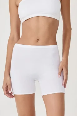 ETAM Braguitas Novias|Culotte|Pantalón corto de ciclismo de algodón orgánico elástico BLANCO