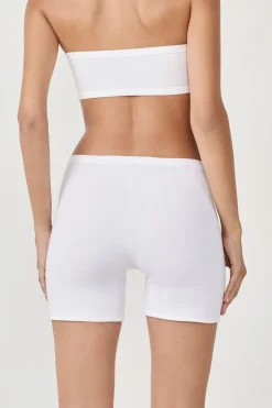 ETAM Braguitas Novias|Culotte|Pantalón corto de ciclismo de algodón orgánico elástico BLANCO