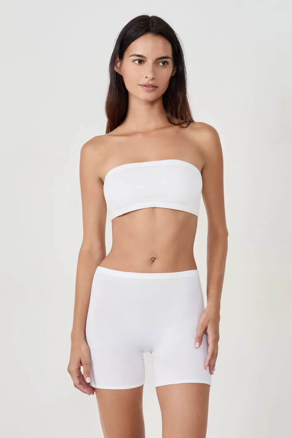 ETAM Braguitas Novias|Culotte|Pantalón corto de ciclismo de algodón orgánico elástico BLANCO