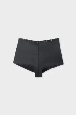 ETAM Talle Alto|Culotte|Pantalón corto de cuero NEGRO