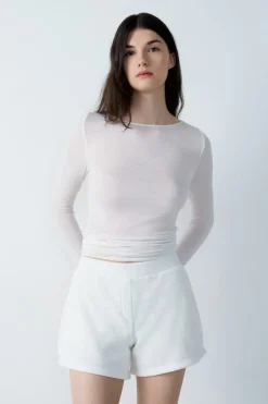 ETAM Homewear|Partes De Abajo De Pijama|Pantalón corto de forro polar granulado CRUDO