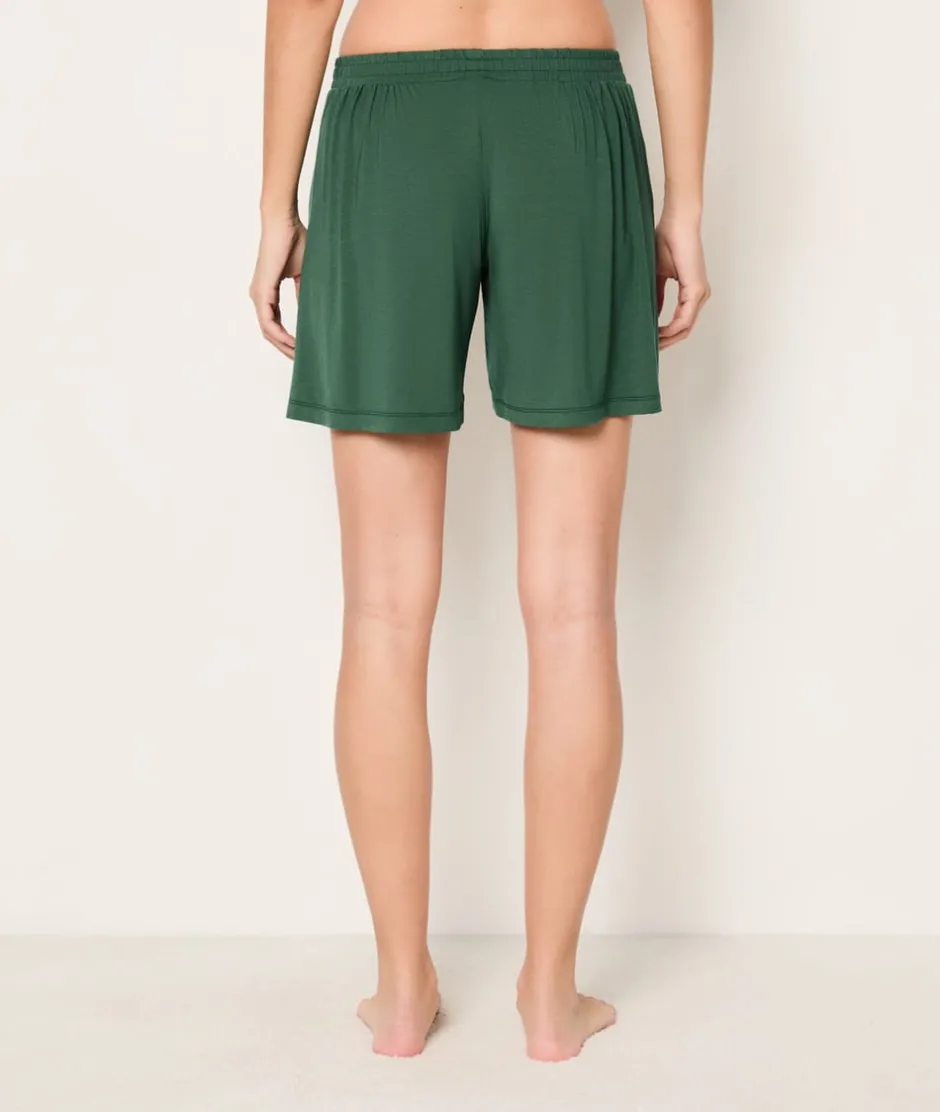 ETAM Partes De Abajo De Pijama|Los Pijamas Más Responsables|Pantalón corto de pijama de modal VERDE ABETO
