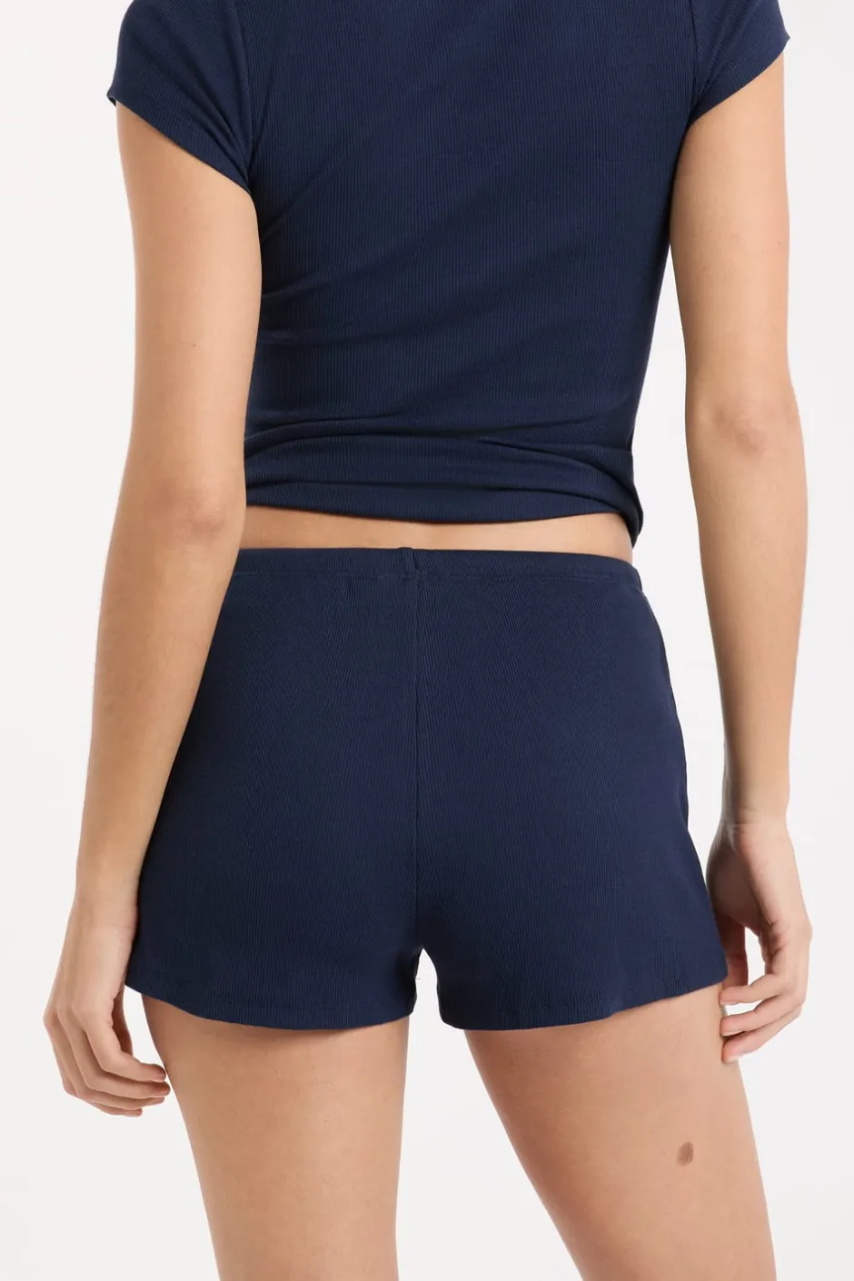 ETAM Los Pijamas Más Responsables|Pijamas Esenciales|Pantalón corto de pijama de algodón AZUL REAL
