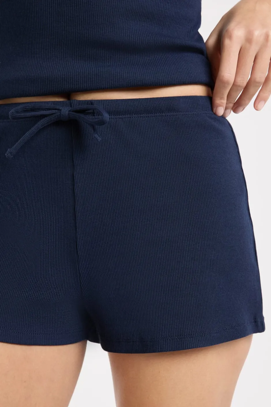 ETAM Los Pijamas Más Responsables|Pijamas Esenciales|Pantalón corto de pijama de algodón AZUL REAL