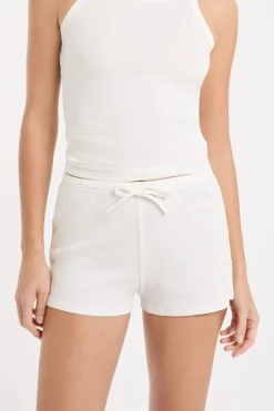 ETAM Los Pijamas Más Responsables|Pijamas Esenciales|Pantalón corto de pijama de algodón BLANCO