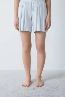 ETAM Partes De Abajo De Pijama|Los Pijamas Más Responsables|Pantalón corto de pijama de modal GRIS CLARO