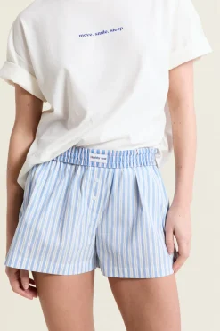 ETAM Los Pijamas Más Responsables|Partes De Abajo De Pijama|Pantalón corto de pijama estampado con algodón AZUL CIELO