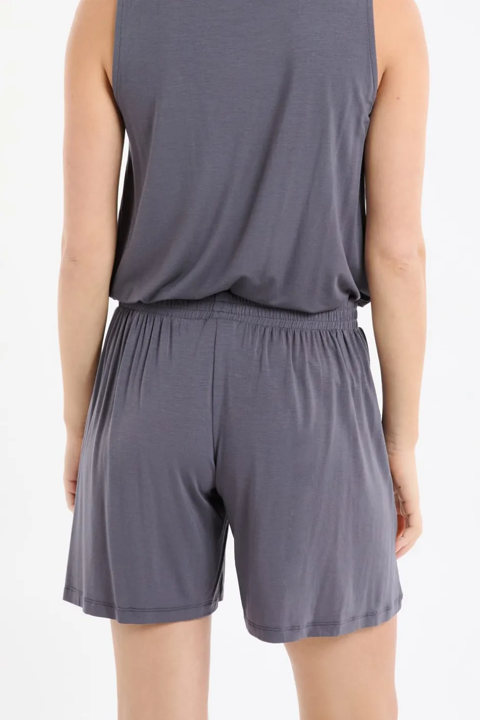 ETAM Pijamas Esenciales|Partes De Abajo De Pijama|Pantalón corto de pijama liso ANTRACITA