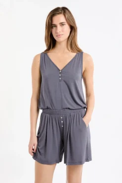 ETAM Pijamas Esenciales|Partes De Abajo De Pijama|Pantalón corto de pijama liso ANTRACITA