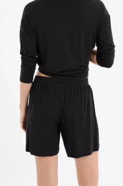 ETAM Pijamas Esenciales|Partes De Abajo De Pijama|Pantalón corto de pijama liso NEGRO
