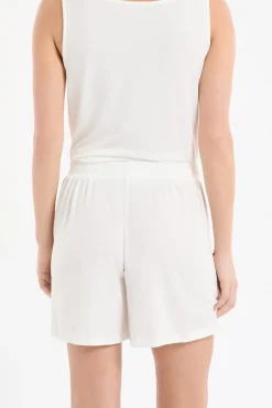 ETAM Pijamas Esenciales|Partes De Abajo De Pijama|Pantalón corto de pijama liso BLANCO CRUDO