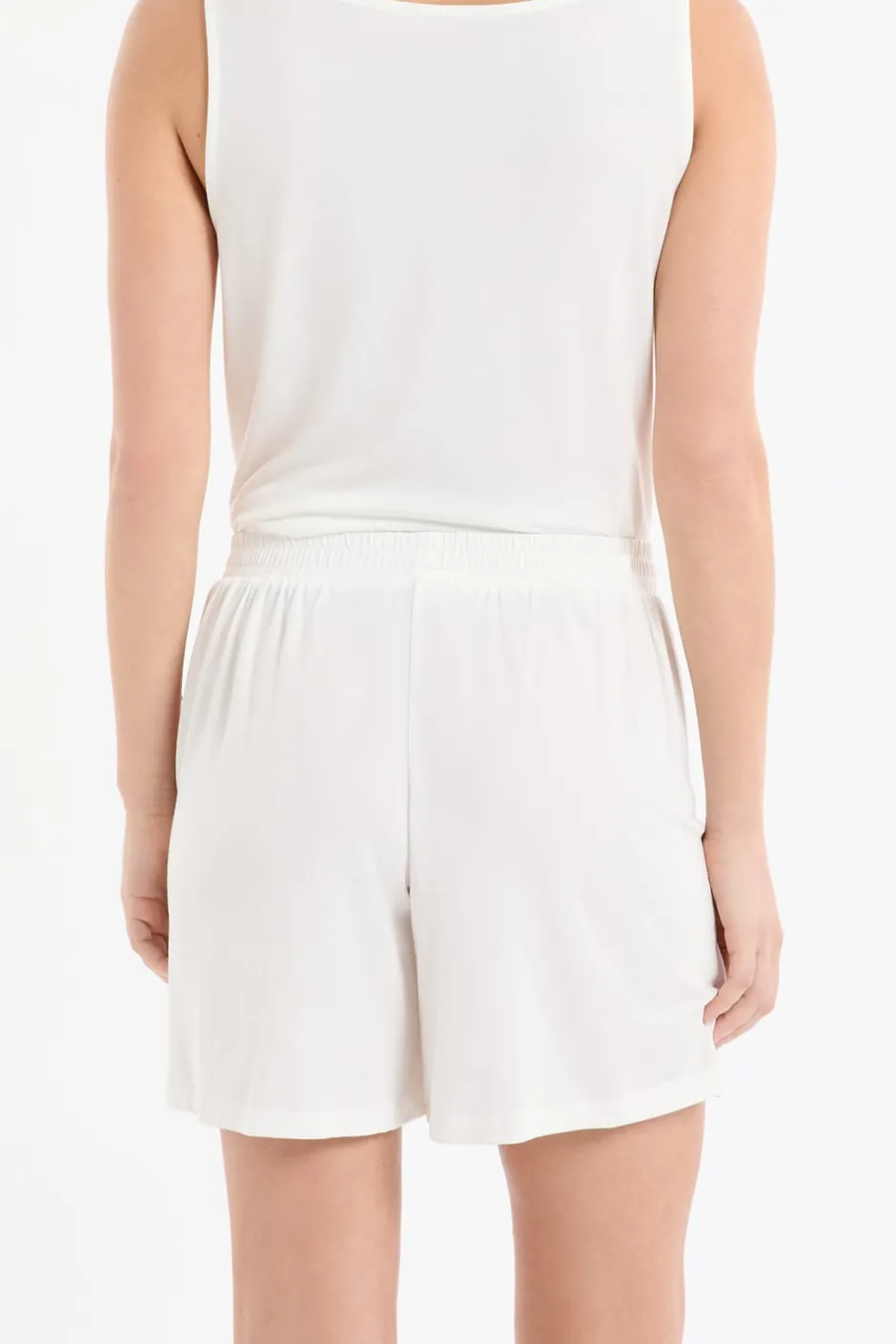 ETAM Pijamas Esenciales|Partes De Abajo De Pijama|Pantalón corto de pijama liso BLANCO CRUDO