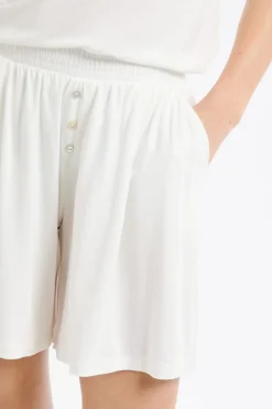 ETAM Pijamas Esenciales|Partes De Abajo De Pijama|Pantalón corto de pijama liso BLANCO CRUDO