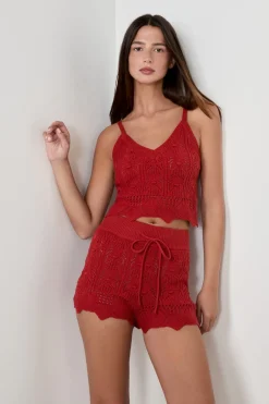 ETAM Shorts|Pantalón corto de punto TERRACOTTA