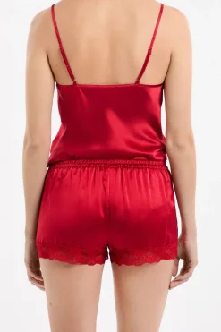ETAM Pijamas De Seda|Partes De Abajo De Pijama|Pantalón corto de seda CARDINAL