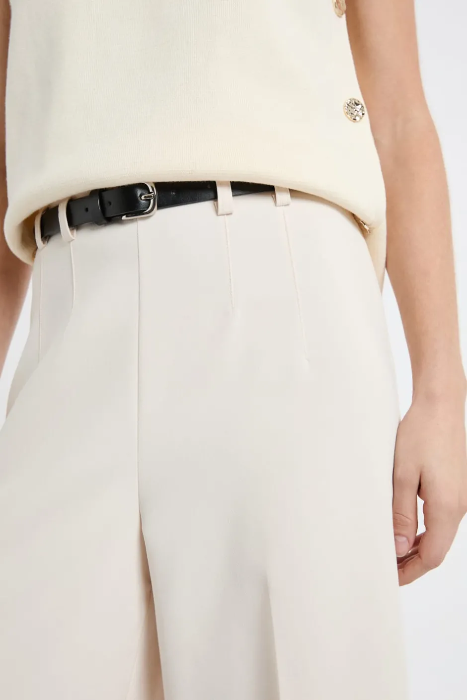 ETAM Corte Ancho|Pantalones|Pantalón cropped lino