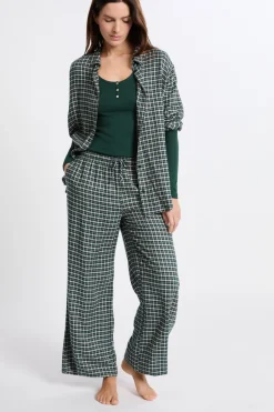 ETAM Partes De Abajo De Pijama|Los Pijamas Más Responsables|Pantalón de pijama a cuadros VERDE