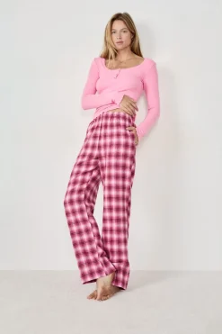 ETAM Partes De Abajo De Pijama|Los Pijamas Más Responsables|Pantalón de pijama a cuadros ROSA