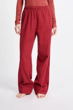 ETAM Partes De Abajo De Pijama|Los Pijamas Más Responsables|Pantalón de pijama a cuadros de algodón LADRILLO ROUX