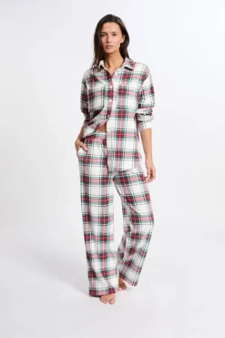 ETAM Los Pijamas Más Responsables|Pijamas Calentitos|Pantalón de pijama a cuadros ROJO
