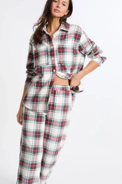 ETAM Los Pijamas Más Responsables|Pijamas Calentitos|Pantalón de pijama a cuadros ROJO