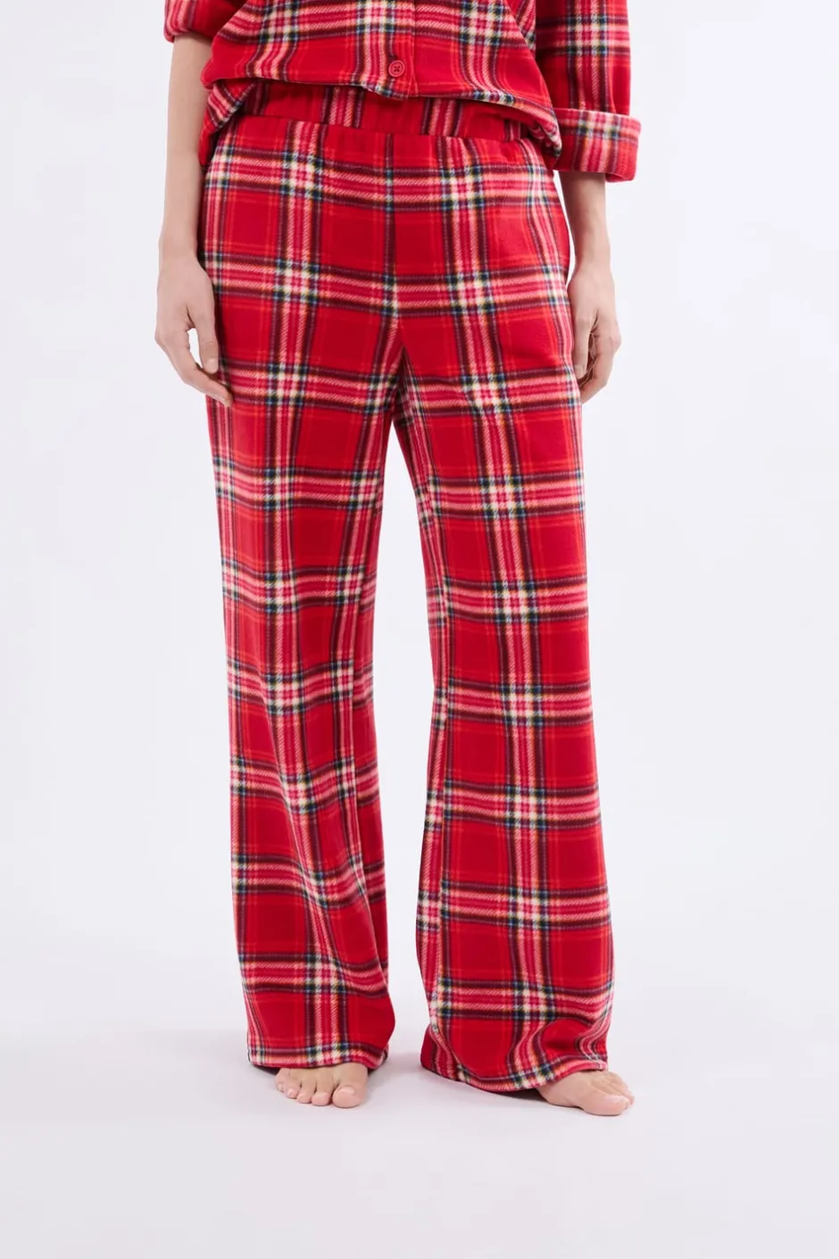 ETAM Pijamas Calentitos|Partes De Abajo De Pijama|Pantalón de pijama a cuadros ROJO