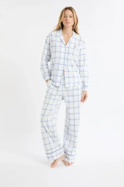 ETAM Los Pijamas Más Responsables|Partes De Abajo De Pijama|Pantalón de pijama a cuadros de algodón AZUL