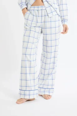 ETAM Los Pijamas Más Responsables|Partes De Abajo De Pijama|Pantalón de pijama a cuadros de algodón AZUL
