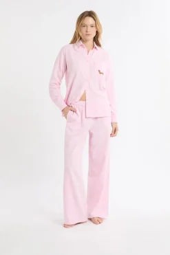 ETAM Los Pijamas Más Responsables|Partes De Abajo De Pijama|Pantalón de pijama a cuadros de algodón ROSA
