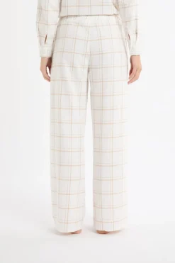 ETAM Los Pijamas Más Responsables|Partes De Abajo De Pijama|Pantalón de pijama a cuadros de algodón BEIGE