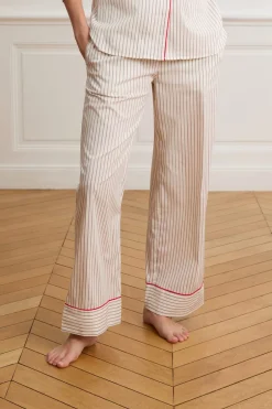 ETAM Los Pijamas Más Responsables|Partes De Abajo De Pijama|Pantalón de pijama a rayas con algodón CRUDO