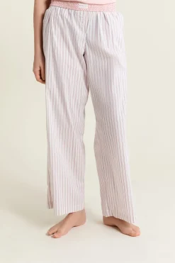 ETAM Los Pijamas Más Responsables|Partes De Abajo De Pijama|Pantalón de pijama a rayas con algodón ROSA
