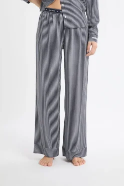 ETAM Los Pijamas Más Responsables|Partes De Abajo De Pijama|Pantalón de pijama a rayas con cintura elástica marino
