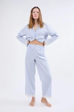 ETAM Partes De Abajo De Pijama|Los Pijamas Más Responsables|Pantalón de pijama a rayas AZUL
