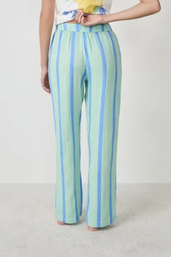 ETAM Partes De Abajo De Pijama|Los Pijamas Más Responsables|Pantalón de pijama a rayas VERDE CLARO