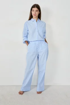 ETAM Partes De Abajo De Pijama|Los Pijamas Más Responsables|Pantalón de pijama a rayas AZUL CIELO